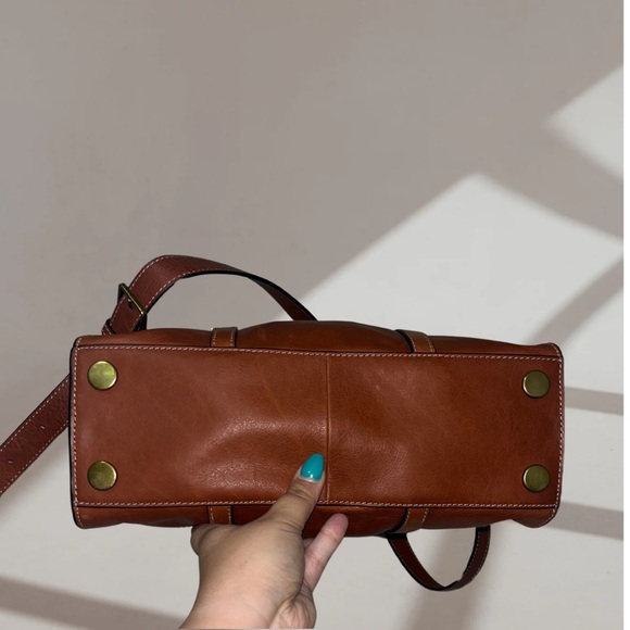 Fossil Carmen Brown Leather Tote Bag - Picture 6 of 12